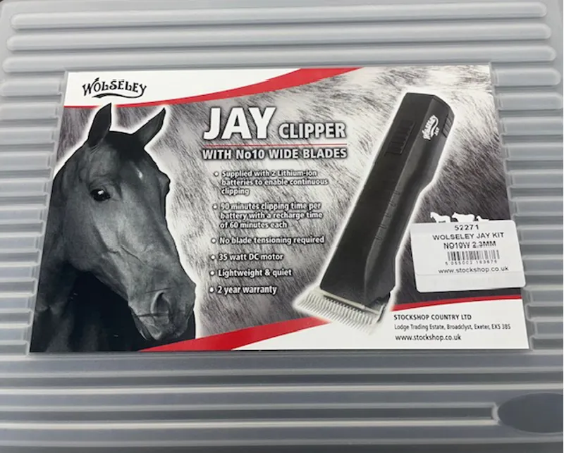 WOLSELEY JAY TRIMMER/CLIPPER KIT NO10W 2.3MM BLADE and 2 x 1600 mAh BATTERY-1