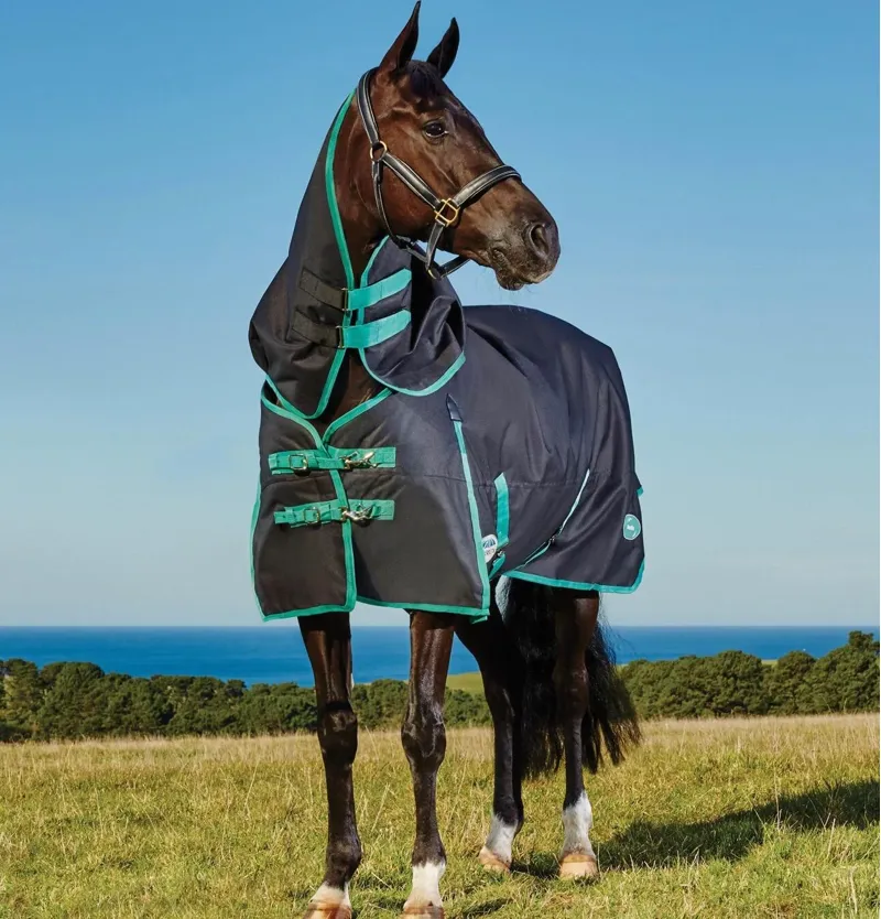 WeatherBeeta Medium Green-Tec 900d Detach-A-Neck in Black/Bottle Green-2