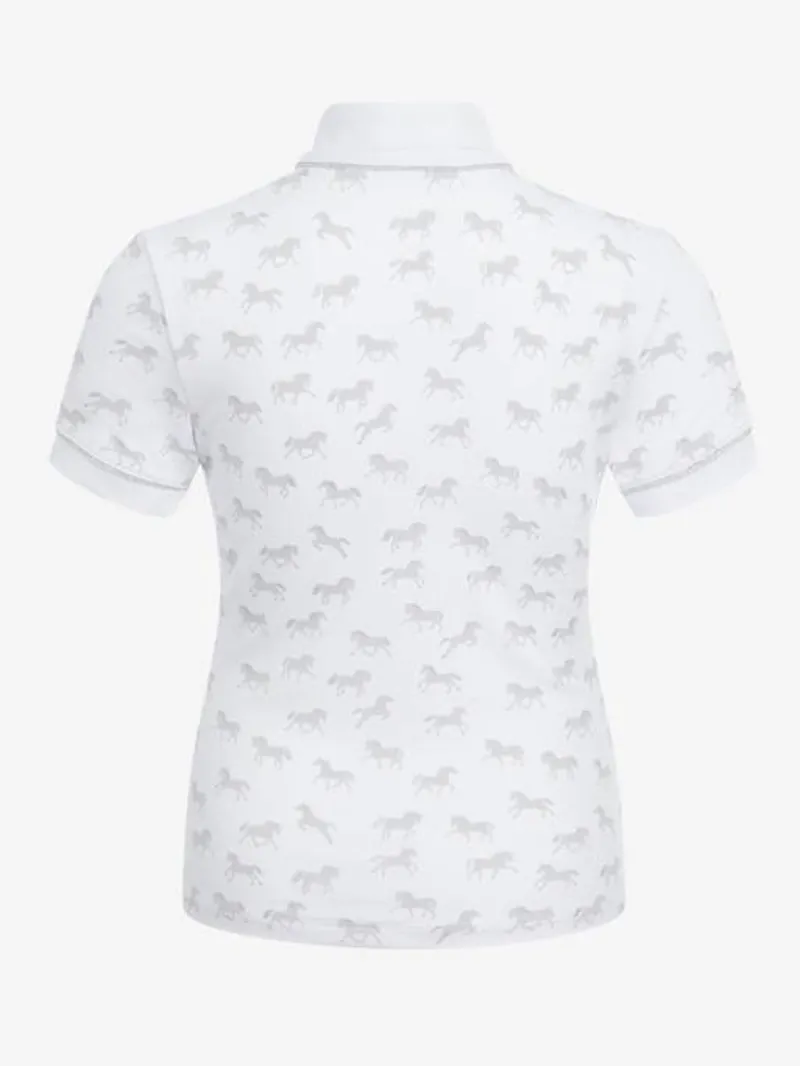 LeMieux Mini Bella Show Shirt - White/Ponies-3