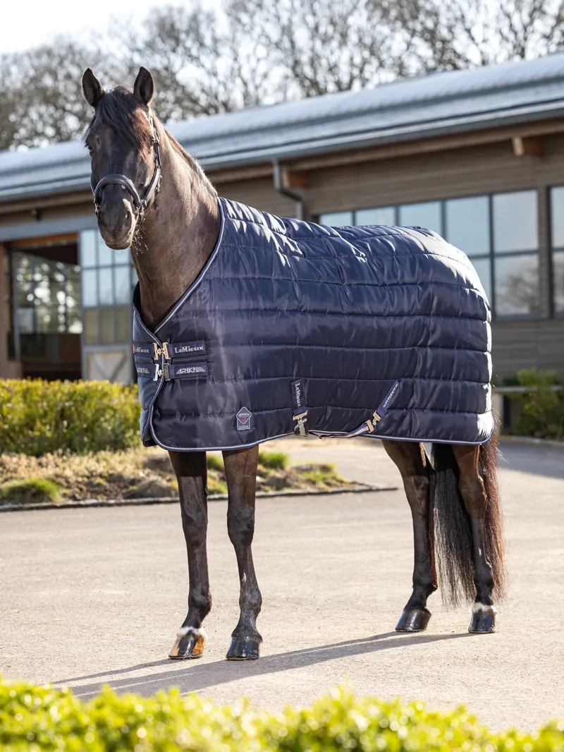 LeMieux Arika Stable-Tek Stable Rug 100g Navy New Trim-1