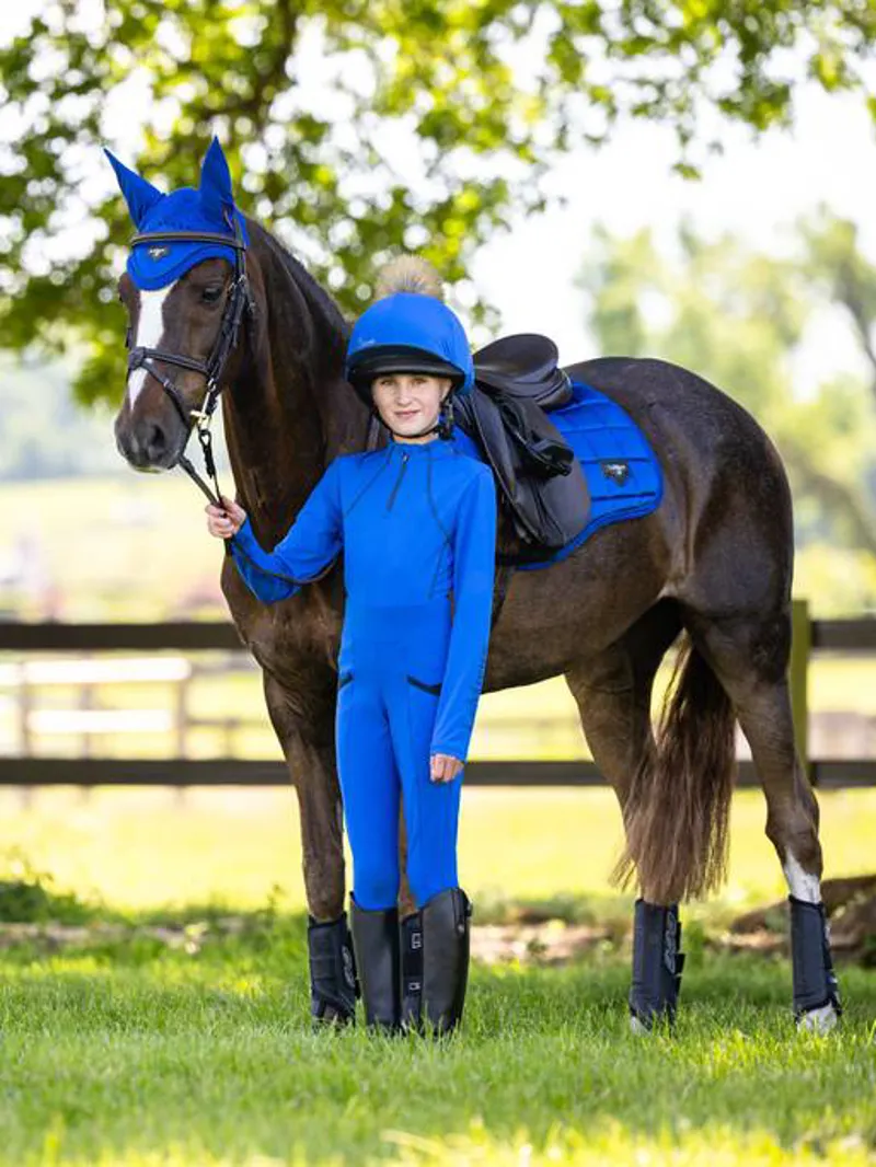 LeMieux Young Rider Base Layer - Benetton Blue-2