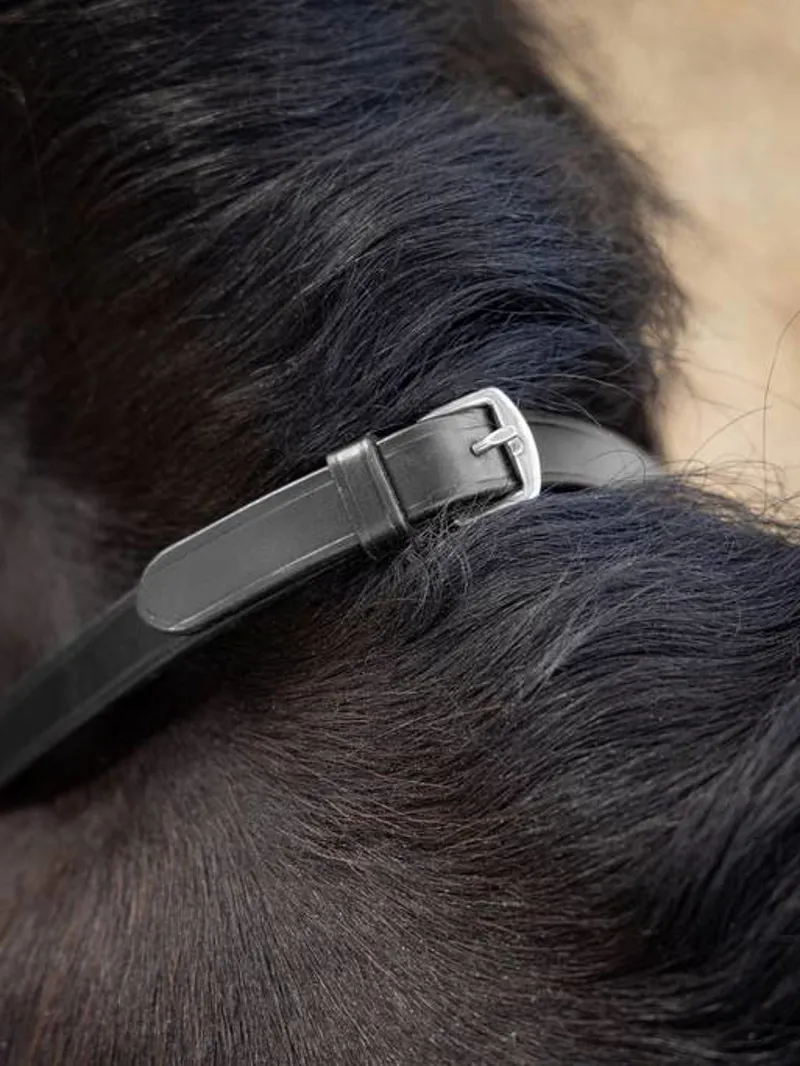 LeMieux Magna Grip Rubber Reins - Black/Silver-3