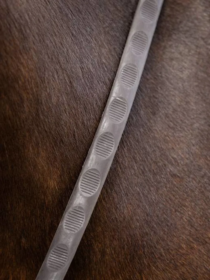 LeMieux Magna Grip Rubber Reins - Brown/Silver