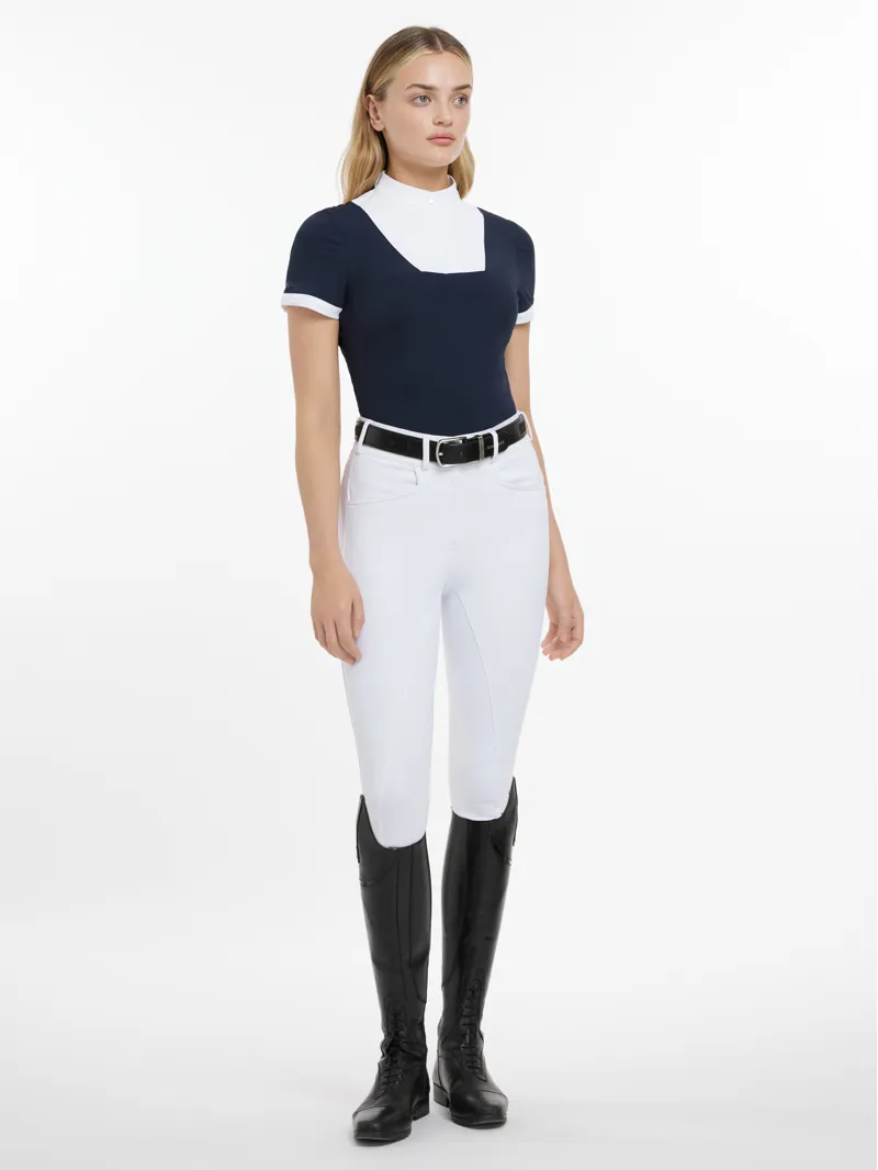 LeMieux Sophia Short Sleeve Show Shirt - Navy-4