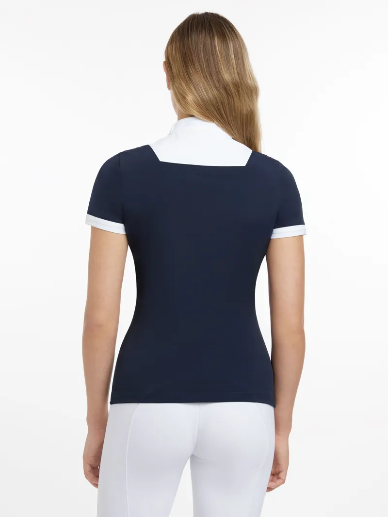 LeMieux Sophia Short Sleeve Show Shirt - Navy-1