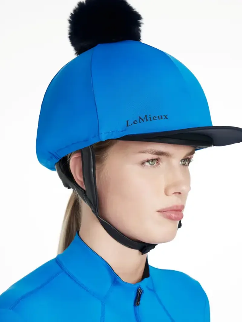 LeMieux Classique Pom Hat Silk - Benetton Blue