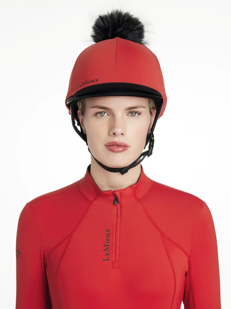 LeMieux Classique Pom Hat Silk - Chilli