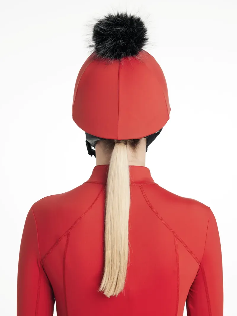 LeMieux Classique Pom Hat Silk - Chilli-1