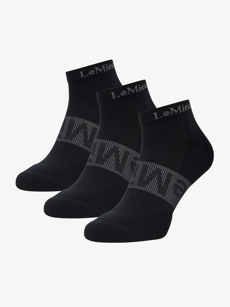 Lemieux Trainer Socks x3 - Black