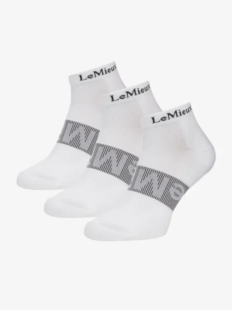 Lemieux Trainer Socks x3 - White