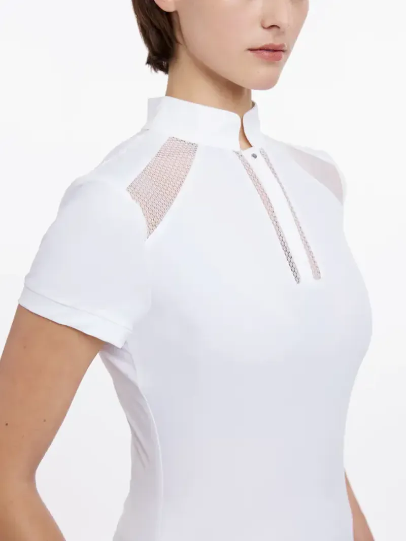 LeMieux Camille Short Sleeve Show Shirt White-2