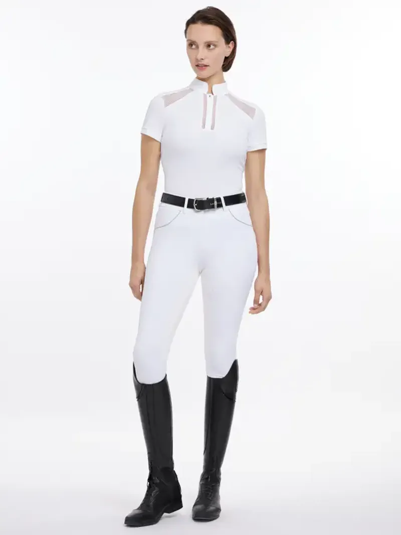 LeMieux Camille Short Sleeve Show Shirt White-3