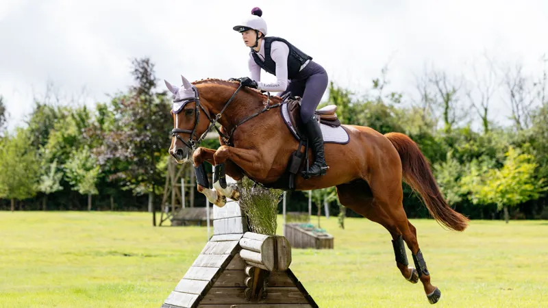 LeMieux Suede Close Contact Square - Lilac-3