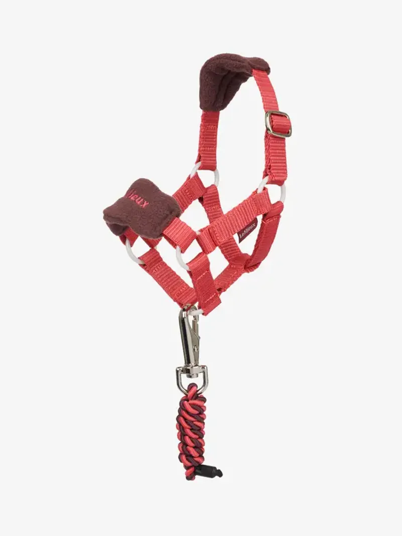 LeMieux Toy Pony Vogue Headcollar and Leadrope - Cranberry-1