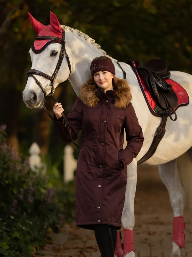 LeMieux Anya Waterproof Riding Coat - Damson-3