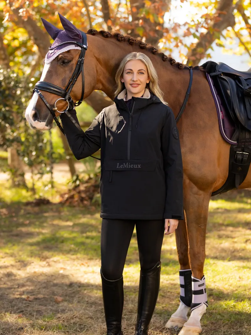 LeMieux Phoebe Half Zip Waterproof Anorak - Black-3