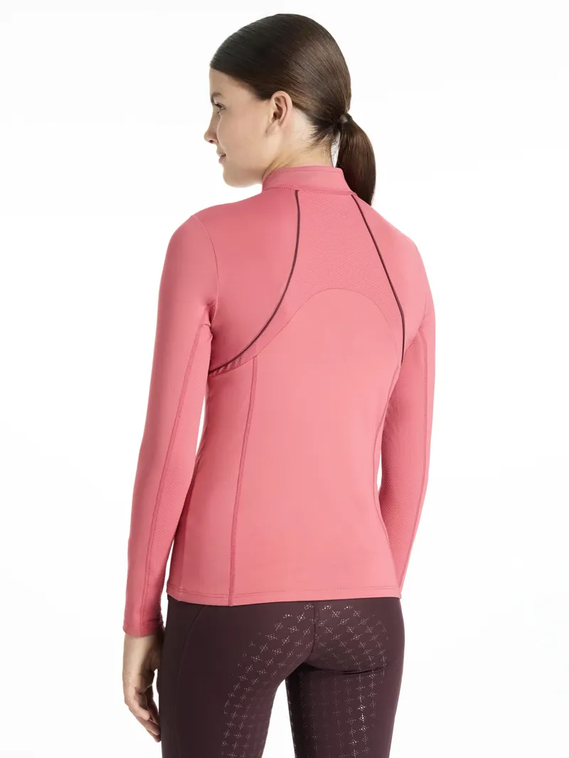 LeMieux Young Rider Mia Mesh Base Layer - Cranberry-1