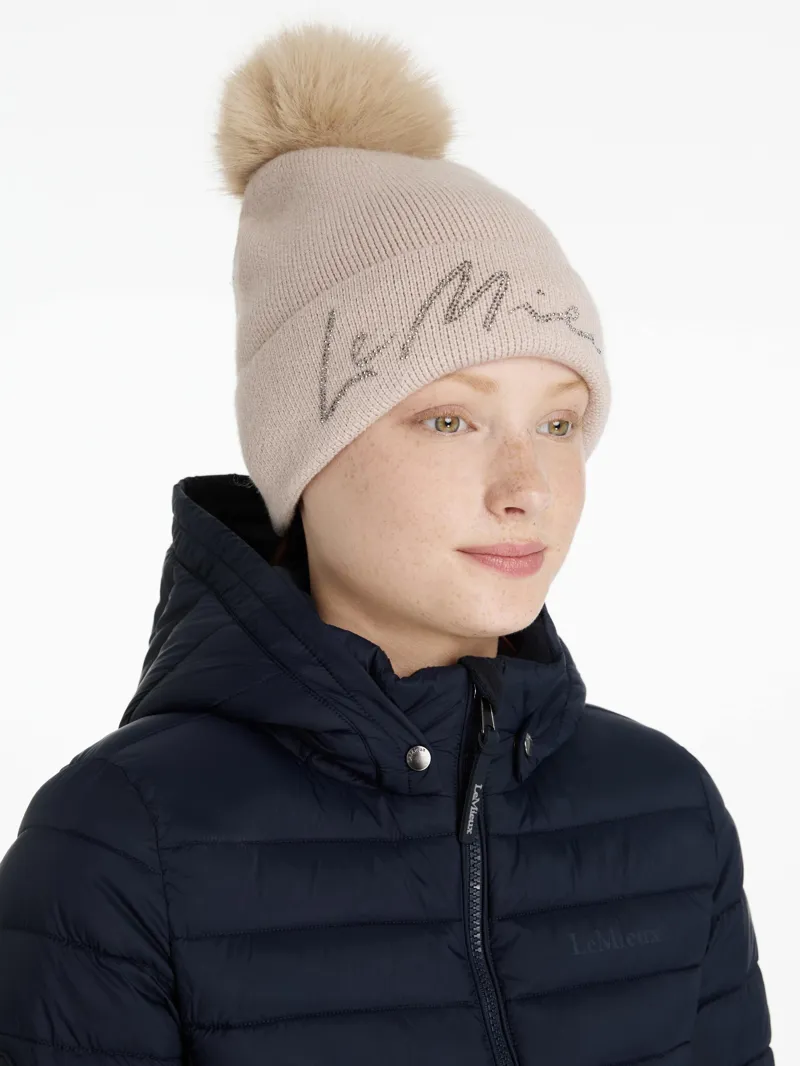 LeMieux Sparkle Beanie - Stone-3