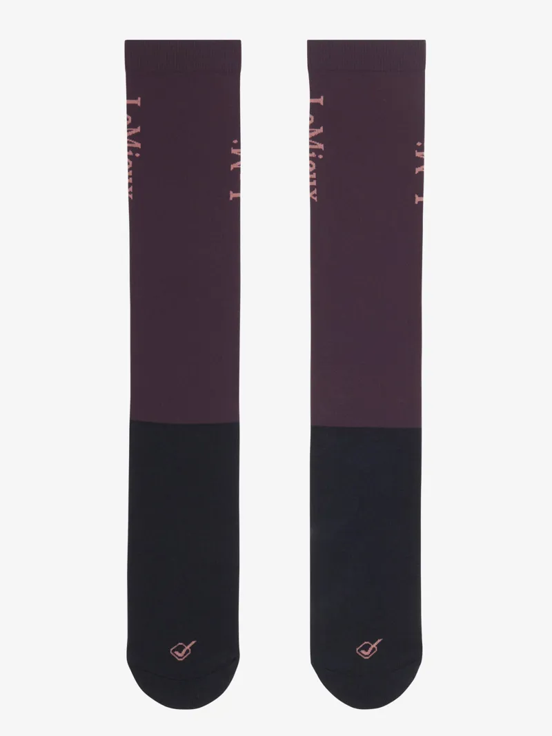 LeMieux Competition Socks 2 Pack - Damson-1
