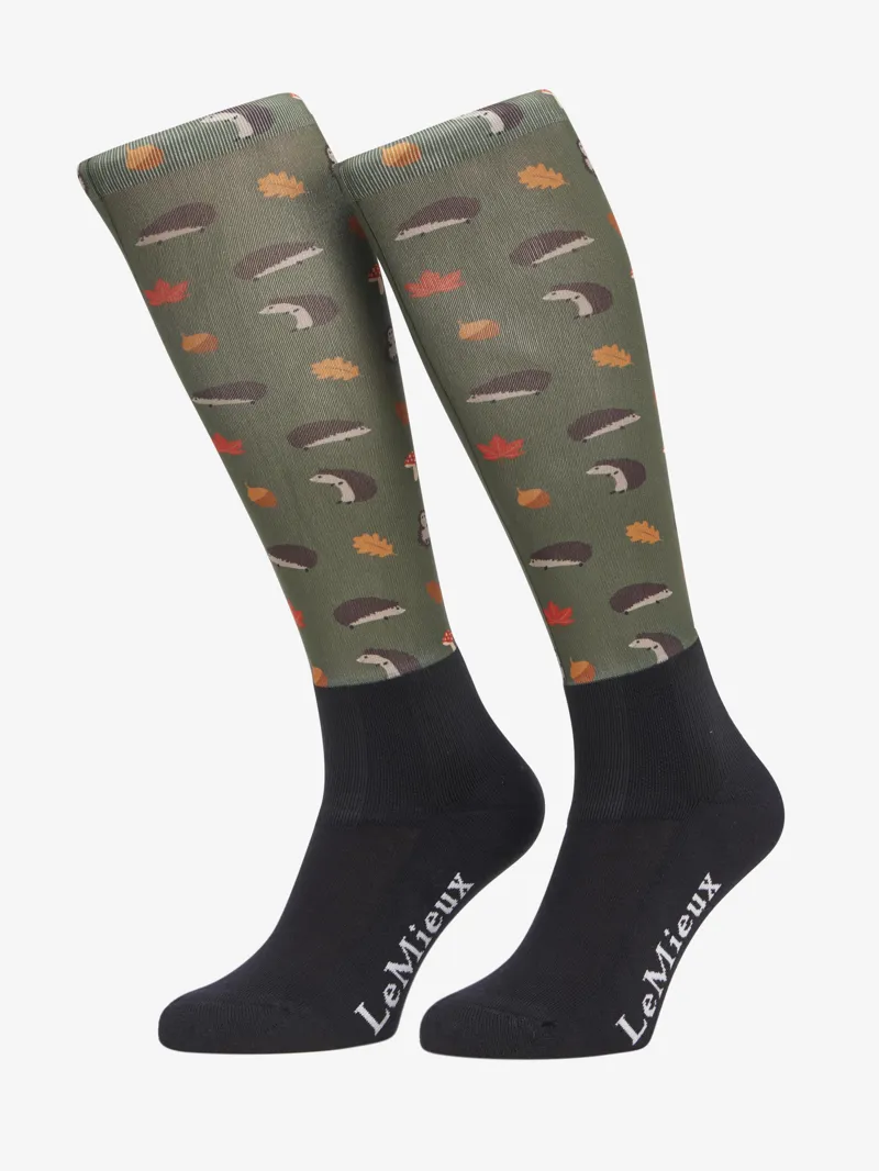 LeMieux Footsie Socks Hedgehogs - Rosemary