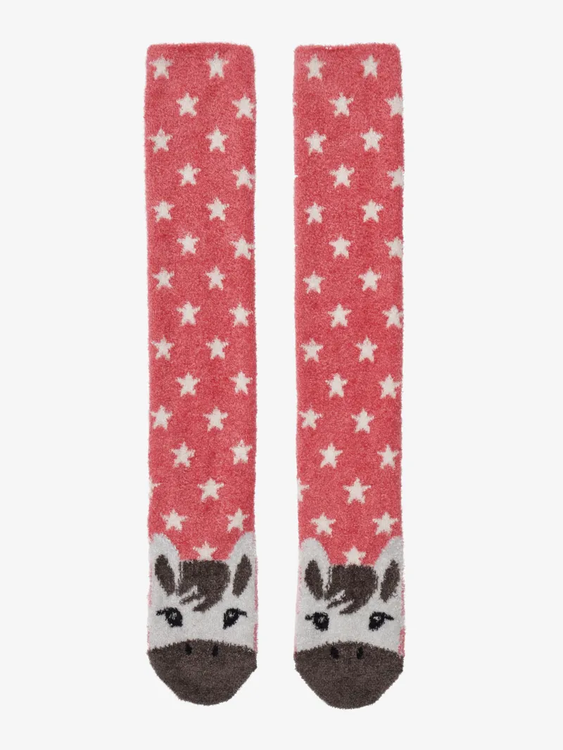 LeMieux Fluffy Character Socks Andulusian - Cranberry-1