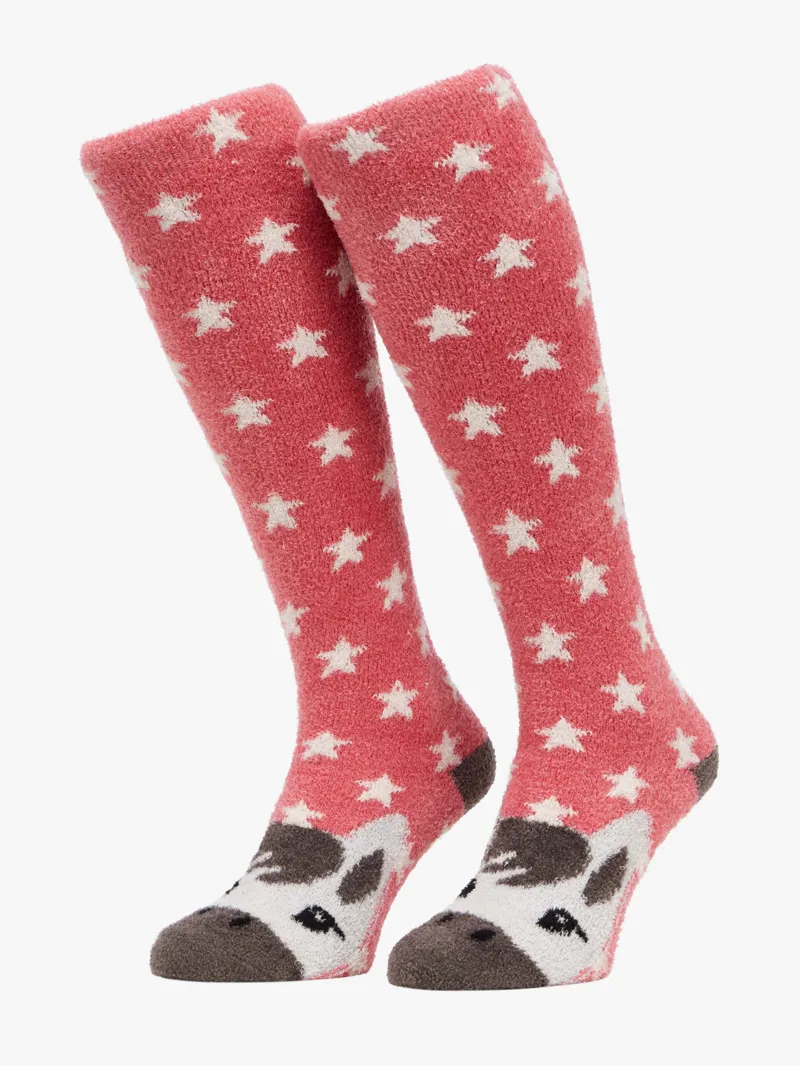 LeMieux Fluffy Character Socks Andulusian - Cranberry