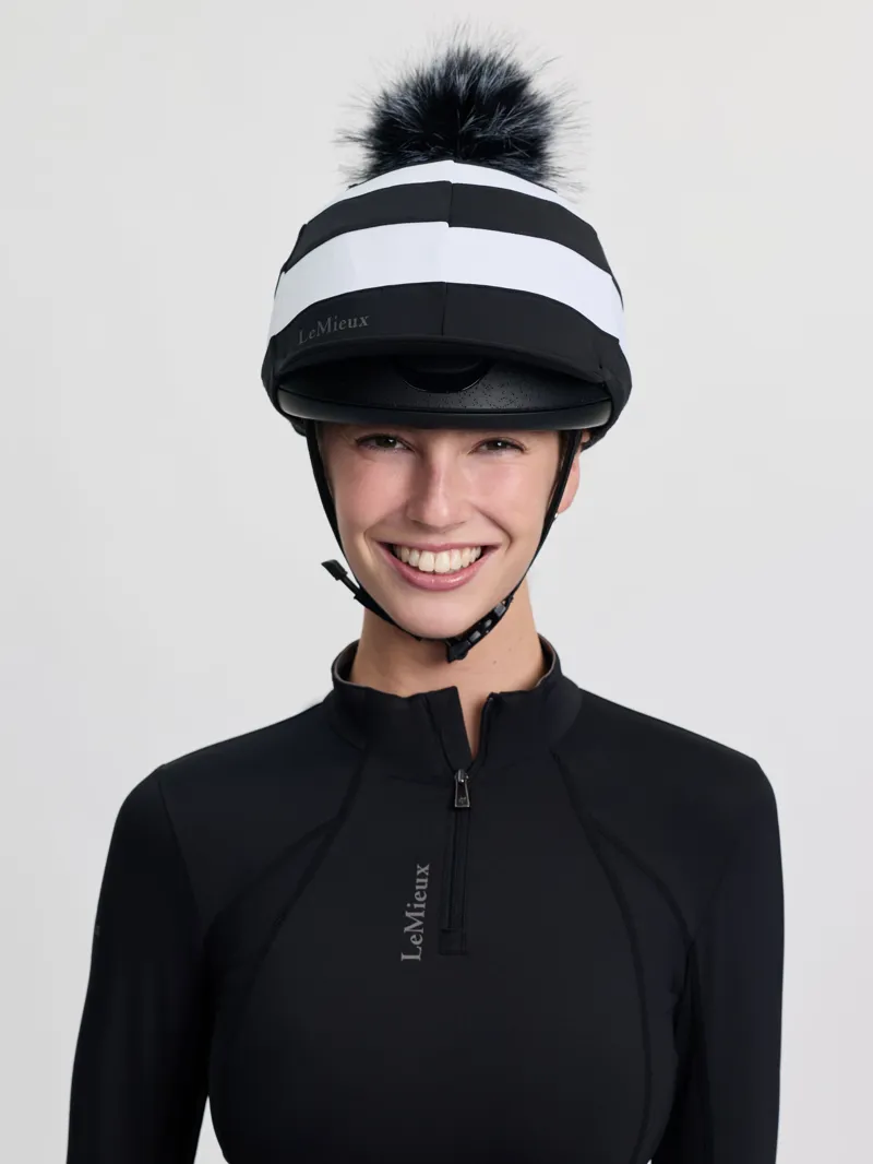 LeMieux Derby Pom Hat Silk - Black