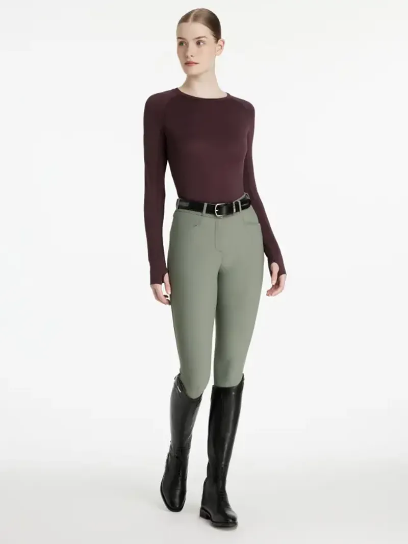 LeMieux Britney Seamless Long Sleeve Top - Damson-3