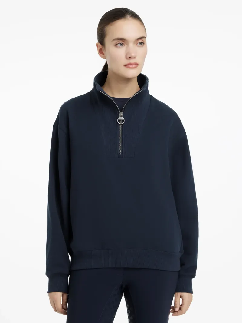 Lemieux Keira Quarter Neck Sweat - Navy