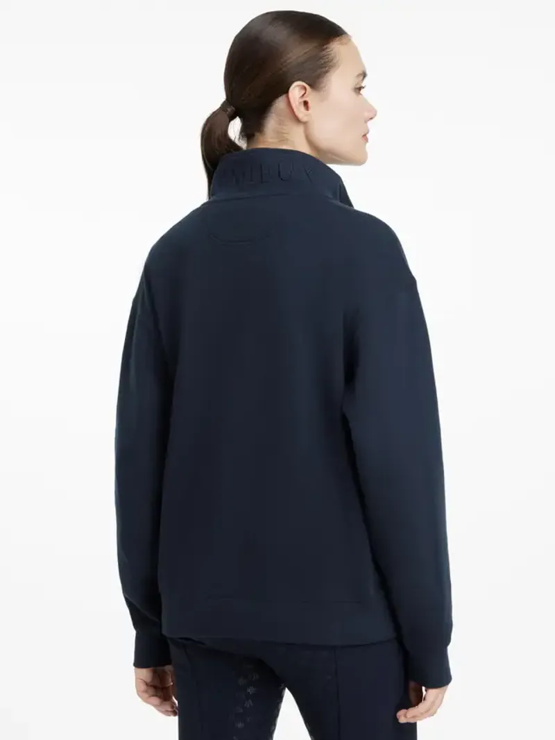 Lemieux Keira Quarter Neck Sweat - Navy-1