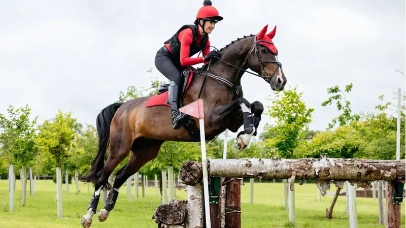 LeMieux Suede Close Contact Square - Chilli-3