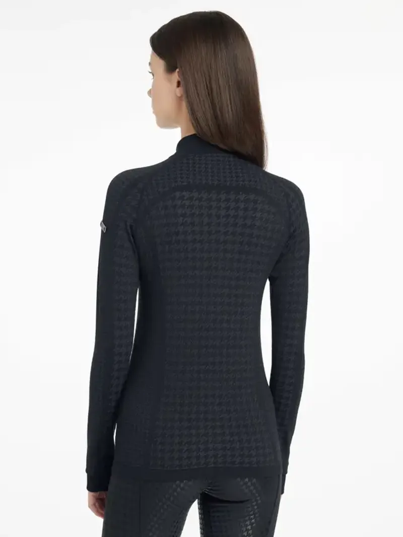 LeMieux Aspen Houndstooth Quarter Zip Top-1