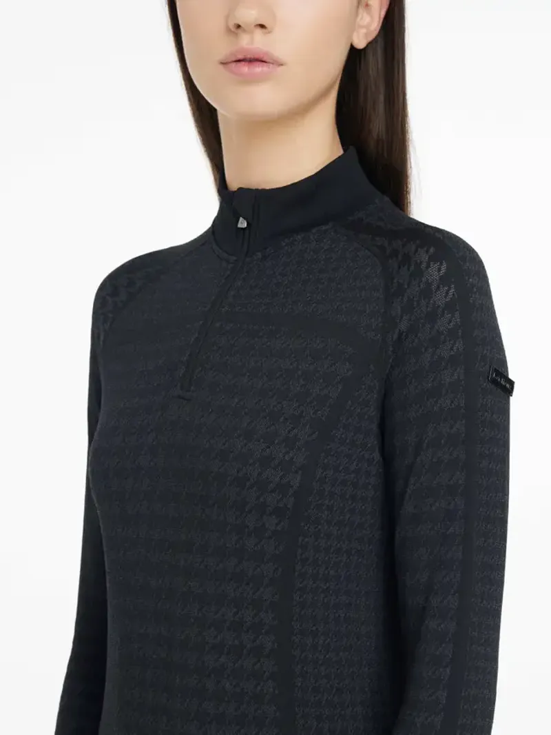 LeMieux Aspen Houndstooth Quarter Zip Top-2
