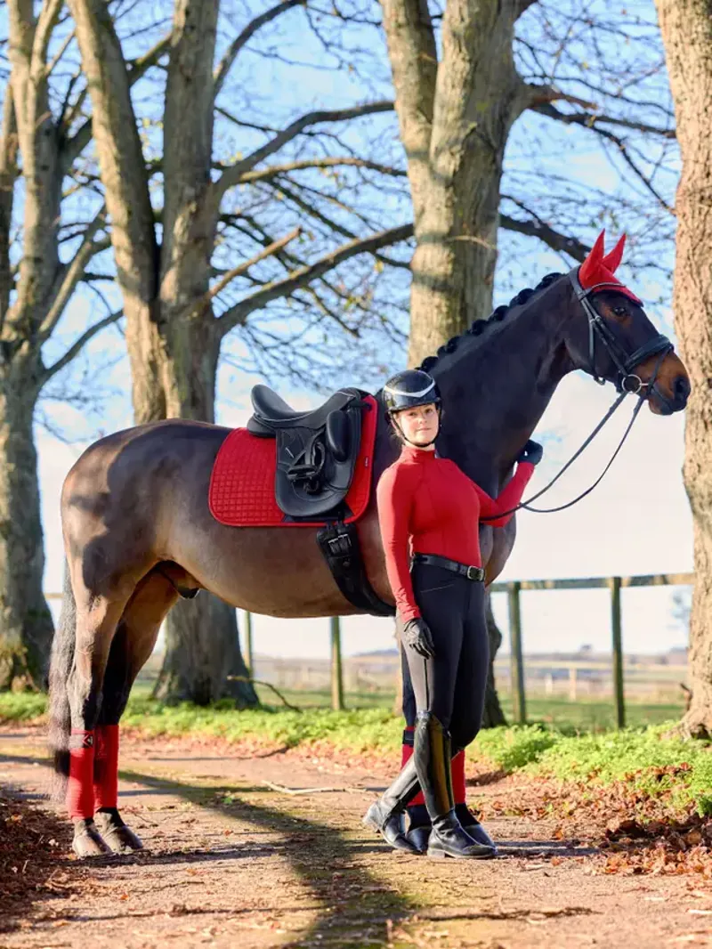 LeMieux Suede Dressage Square - Chilli-2