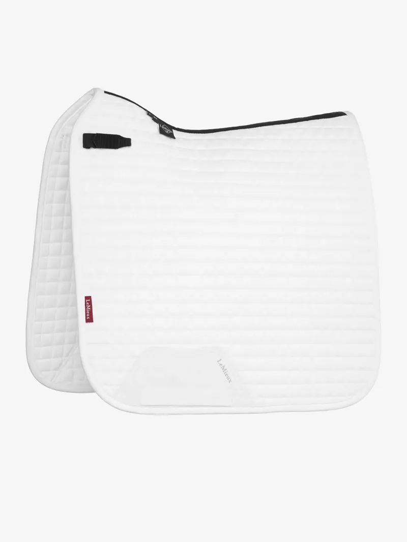 LeMieux Suede Dressage Square - White-1