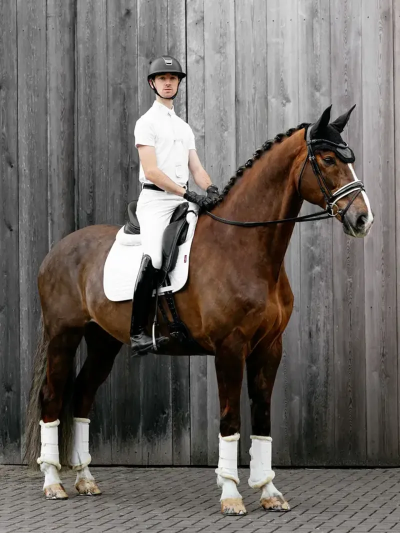 LeMieux Suede Dressage Square - White-2