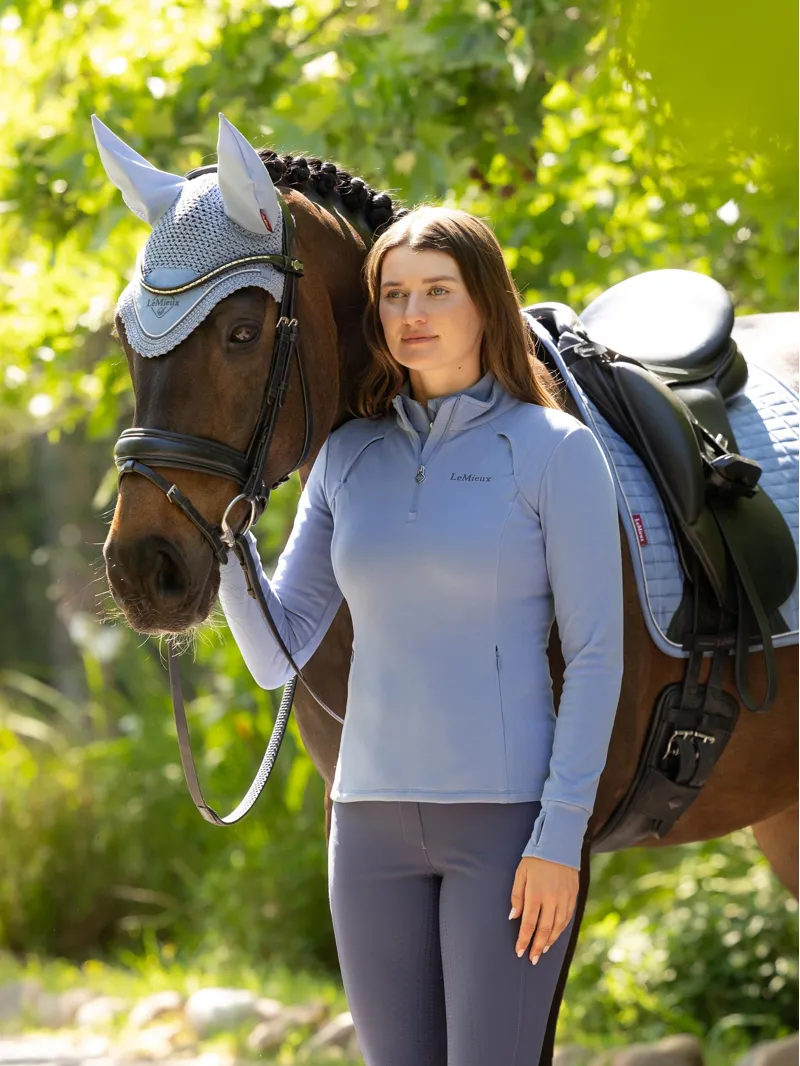 LeMieux Frances Quarter Zip Fleece - Powder Blue-2