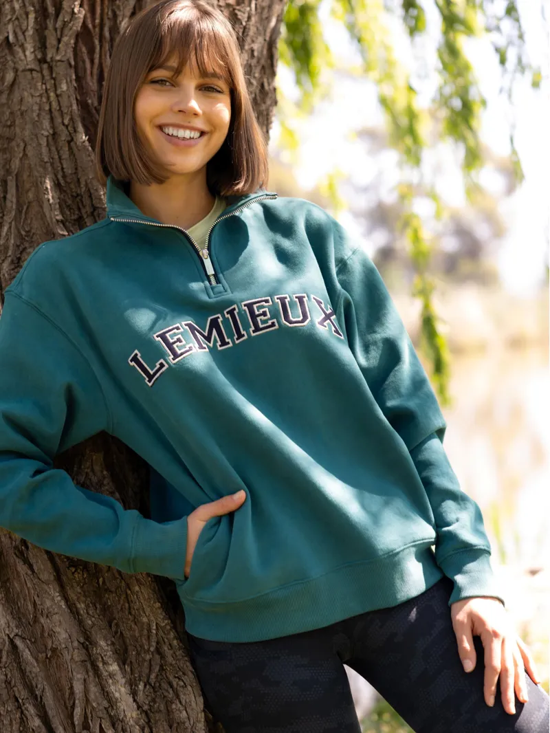 LeMieux Kelsie Quarter Neck Sweat - Jungle-1