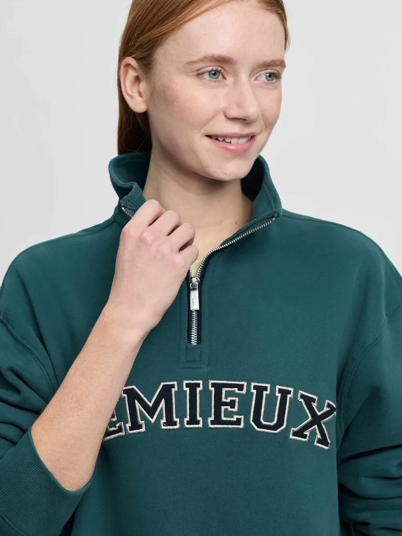 LeMieux Kelsie Quarter Neck Sweat - Jungle-2