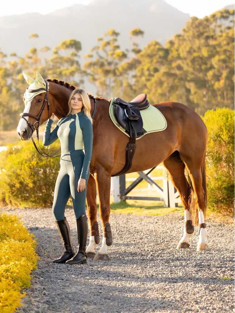 LeMieux Suede Close Contact Square - Macaron-2