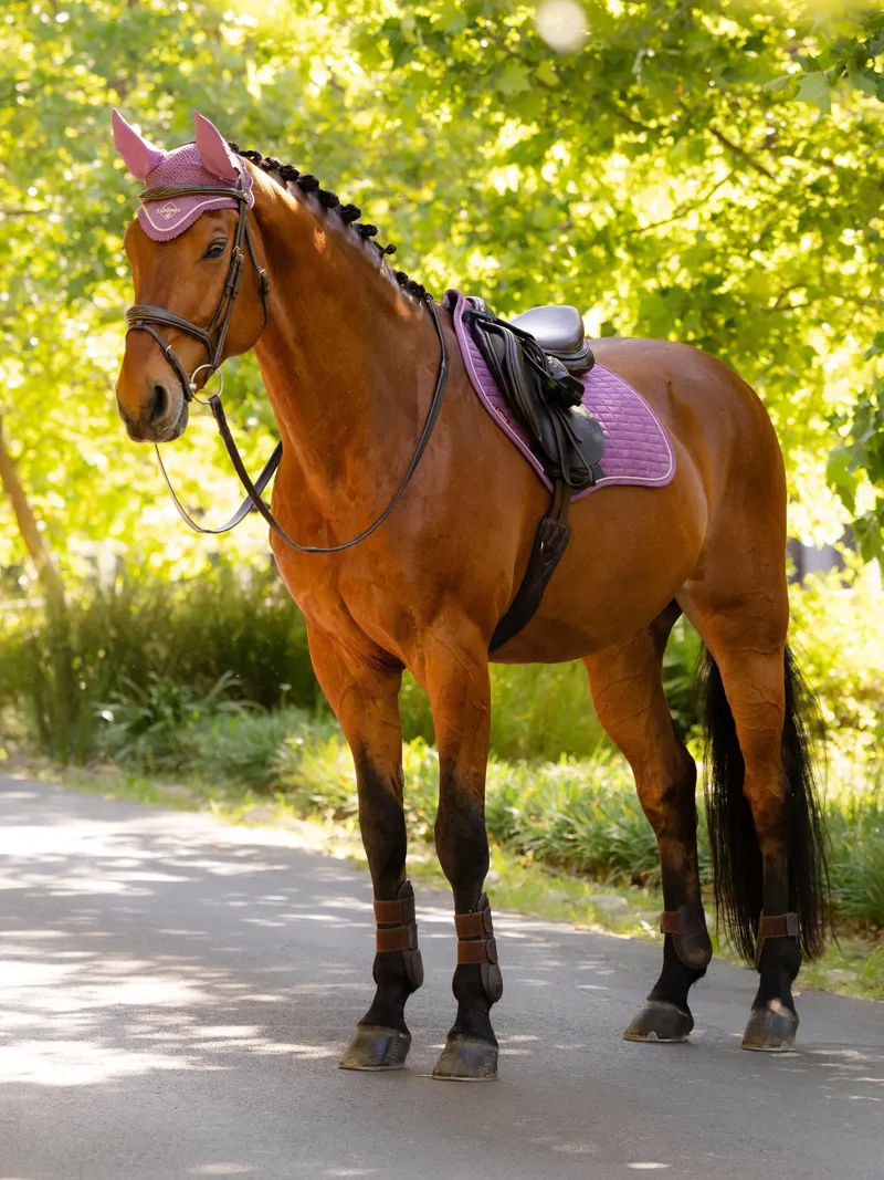 LeMieux Suede Close Contact Square - Mallow-2