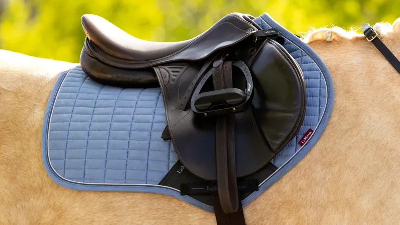 LeMieux Suede Close Contact Square - Powder Blue-3