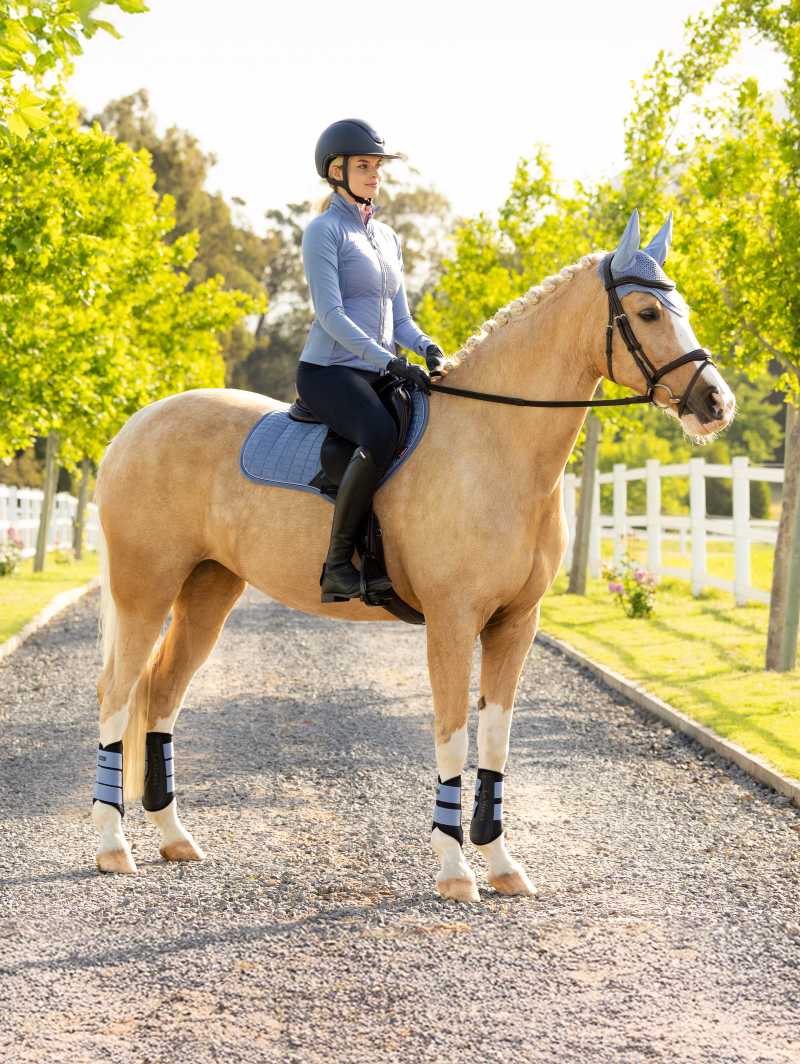 LeMieux Suede Close Contact Square - Powder Blue-2