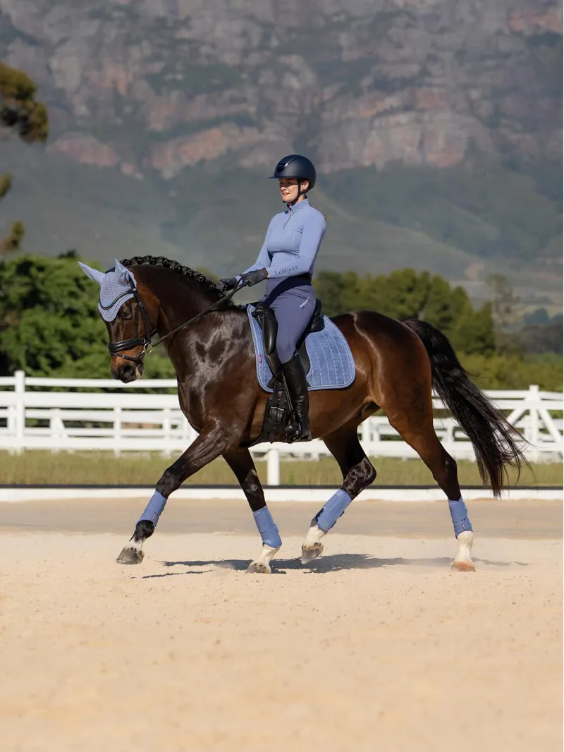 LeMieux Suede Dressage Square - Powder Blue Large-2