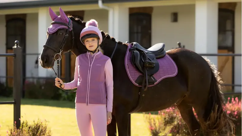 LeMieux Suede GP Square - Mallow-2