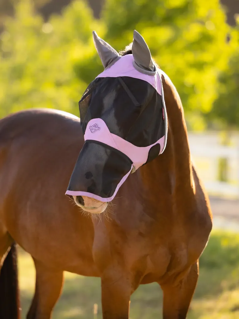 LeMieux Visor-Tek Full Fly Mask - Fondant-1