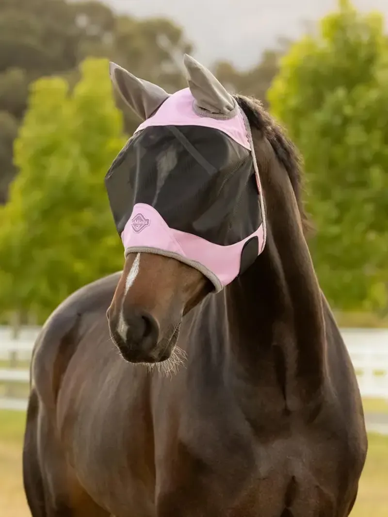 LeMieux Visor-Tek Half Fly Mask - Fondant-1