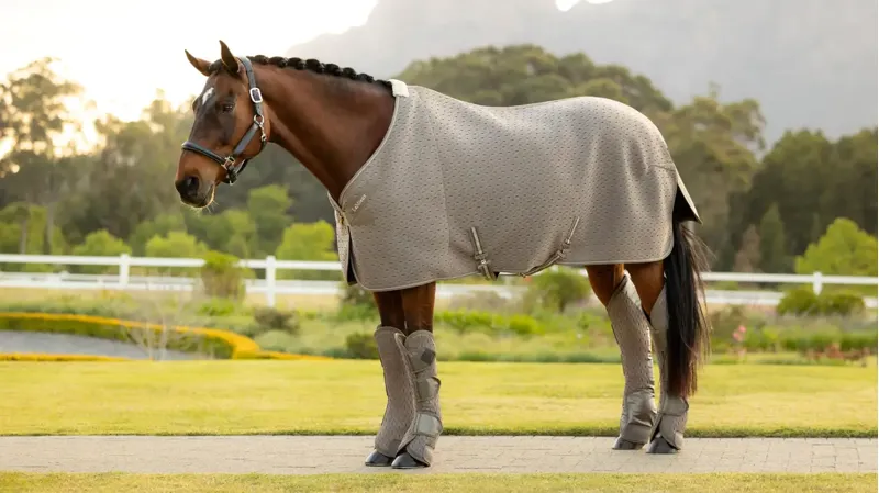 LeMieux Kudos 3D Mesh Travel Rug - Pecan-2