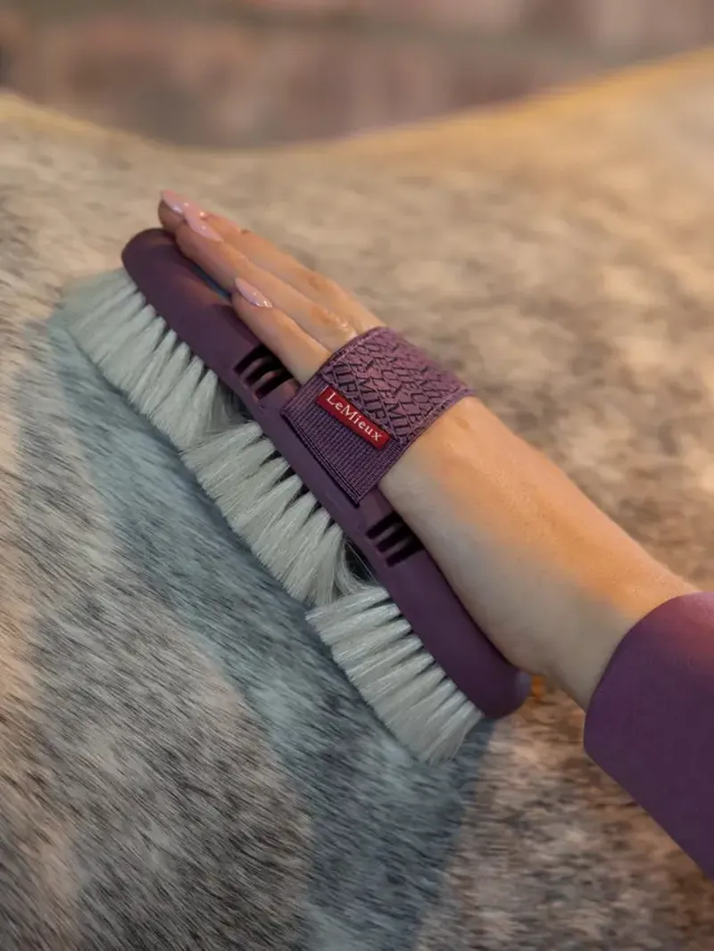 LeMieux Flexi Goat Hair Body Brush - Powder Blue-1