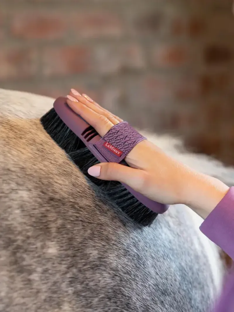 LeMieux Flexi Horse Hair Body Brush - Powder Blue-1